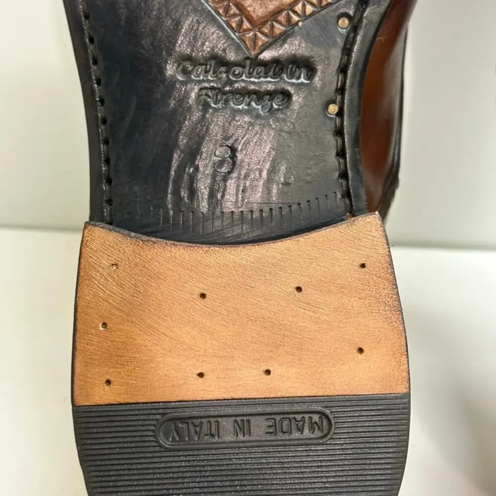 Calzoleria Harris Brown Leather Derby Oxfords